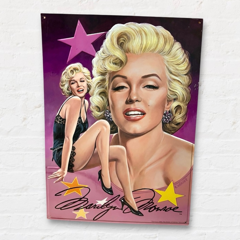 Vintage 1995 “The Estate of Marilyn Monroe” Tin Sign
